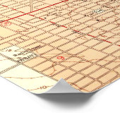  kaart van Miami Florida (1950) Poster (Hoek)