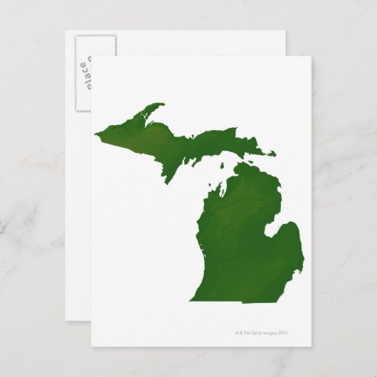 Kaart van Michigan (Voorkant / Achterkant)