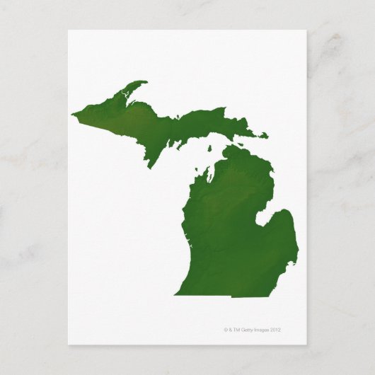 Kaart van Michigan (Voorkant)