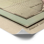  kaart van Michigan (1838) Poster (Hoek)