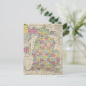  kaart van Michigan (1853) (Staand voorkant)