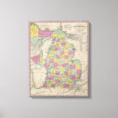  kaart van Michigan (1853) Canvas Afdruk (Voorkant)