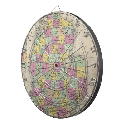  kaart van Michigan (1853) Dartbord (Voorkant Rechts)