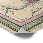  kaart van Michigan (1853) Poster (Hoek)