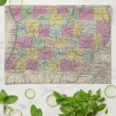 kaart van Michigan (1853) Theedoek (Gevouwen)