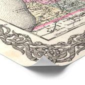  kaart van Michigan (1855) Poster (Hoek)