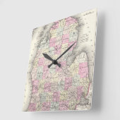 kaart van Michigan (1855) Vierkante Klok (Hoek)