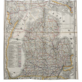  kaart van Michigan (1901) 3 Douchegordijn