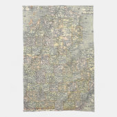  kaart van Michigan (1901) Theedoek (Verticaal)