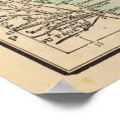  kaart van Michigan (1909) Poster (Hoek)