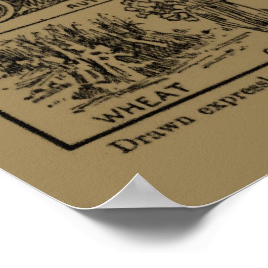 kaart van Michigan (1912) - Tan Poster (Hoek)