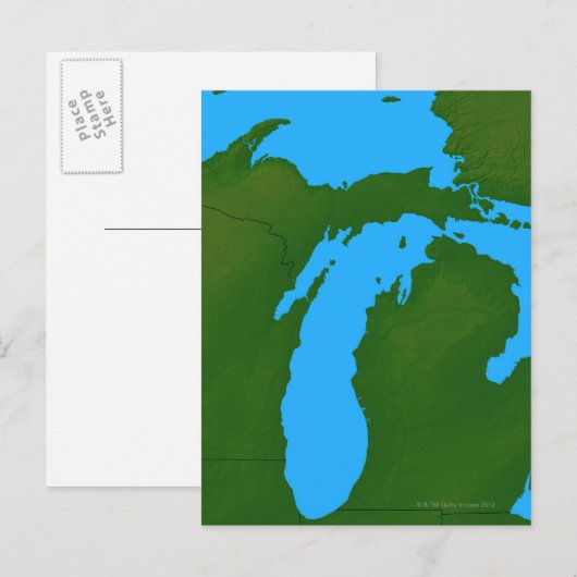Kaart van Michigan 3 (Voorkant / Achterkant)