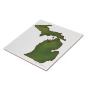 Kaart van Michigan 4 Tegeltje (Zijkant)