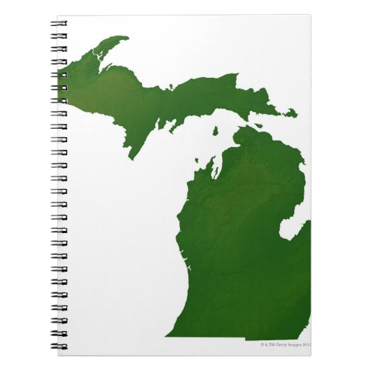 Kaart van Michigan Notitieboek (Voorkant)