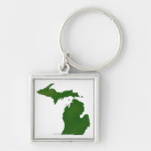 Kaart van Michigan Sleutelhanger (Voorkant)