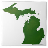 Kaart van Michigan Tegeltje (Voorkant)