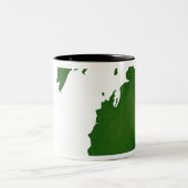 Kaart van Michigan Tweekleurige Koffiemok (Center)
