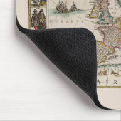 Kaart van middeleeuws Europa (door Willem Blaeu) Muismat (Hoek)