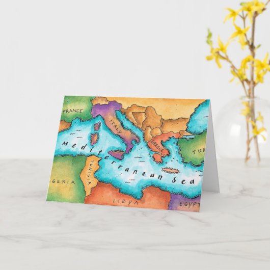 Kaart van Middellandse Zee (Gele Bloem)