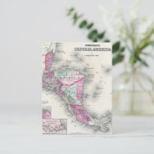  kaart van Midden-Amerika (1864) (Staand voorkant)