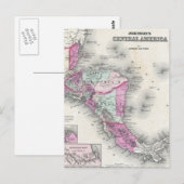  kaart van Midden-Amerika (1864) (Voorkant / Achterkant)