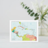 Kaart van Midden-Amerika & de Caraïben (Staand voorkant)