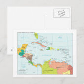 Kaart van Midden-Amerika & de Caraïben (Voorkant / Achterkant)