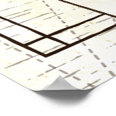 Kaart van Midden-Amerika Poster (Hoek)