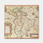 Kaart van Midden- en Zuid-Amerika Magneet (Voorkant)