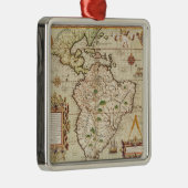 Kaart van Midden- en Zuid-Amerika Metalen Ornament (Rechts)