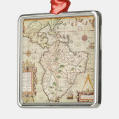 Kaart van Midden- en Zuid-Amerika Metalen Ornament (Links)