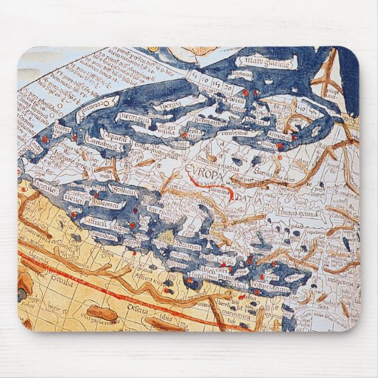 Kaart van Midden-Europa, 1486 Muismat (Voorkant)