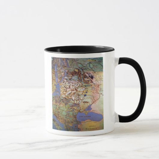 Kaart van Midden-Europa Mok (Rechts)