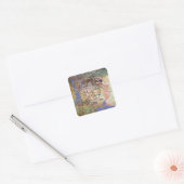 Kaart van Midden-Europa Vierkante Sticker (Envelop)