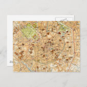  kaart van Milaan Italië (1914) (Voorkant / Achterkant)