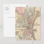  kaart van Milwaukee (1880) (Voorkant / Achterkant)