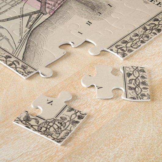 kaart van Milwaukee (1880) Legpuzzel (Zijkant)