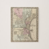 kaart van Milwaukee (1880) Legpuzzel (Verticaal)