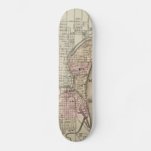  kaart van Milwaukee (1880) Skateboard