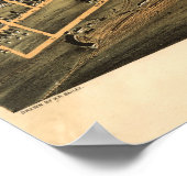 kaart van Milwaukee birdseye - 1872 (Bailey) BigMa Poster (Hoek)