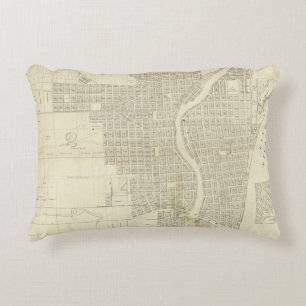 Kaart van Milwaukee Decoratief Kussen