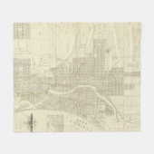 Kaart van Milwaukee Fleece Deken (Voorkant (Horizontaal))