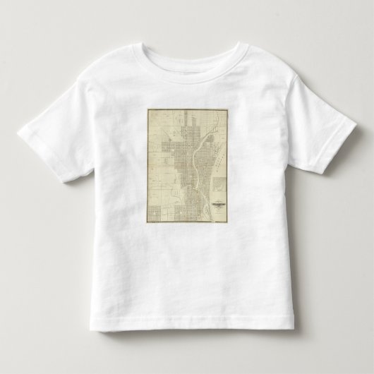 Kaart van Milwaukee Kinder Shirts (Voorkant)