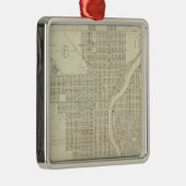 Kaart van Milwaukee Metalen Ornament (Rechts)