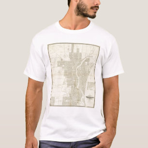 Kaart van Milwaukee T-shirt