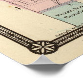  kaart van Milwaukee Wisconsin (1878) Poster (Hoek)