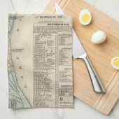  kaart van Milwaukee Wisconsin (1878) Theedoek (Quarter Fold)