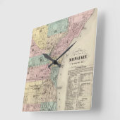 kaart van Milwaukee Wisconsin (1878) Vierkante Klok (Hoek)