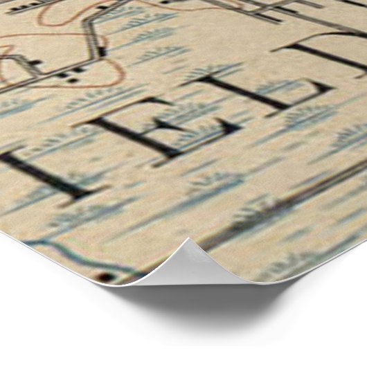  kaart van Milwaukee Wisconsin (1899) Poster (Hoek)