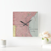 kaart van Milwaukee Wisconsin (1903) Vierkante Klok (Huis)